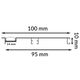 Profil din aluminiu lacuit alb Miet - 2 metri - imagine 3