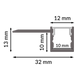 Profil din aluminiu Hure - 2 metri - imagine 3