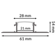 Profil din aluminiu Bird - 2 metri - imagine 3