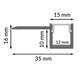 Profil din aluminiu Gilg - 2 metri - imagine 3