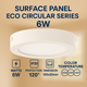 Panou LED Aplicat Circular Seria Eco 6W