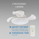 Ventilator de tavan cu LED alb - imagine 6