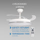 Ventilator De Tavan LED White Decor Ø106 cm - imagine 5