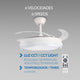 Ventilador de techo LED White Dary Ø106 cm - imagine 5