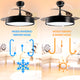 Ventilator de tavan cu LED negru - imagine 6