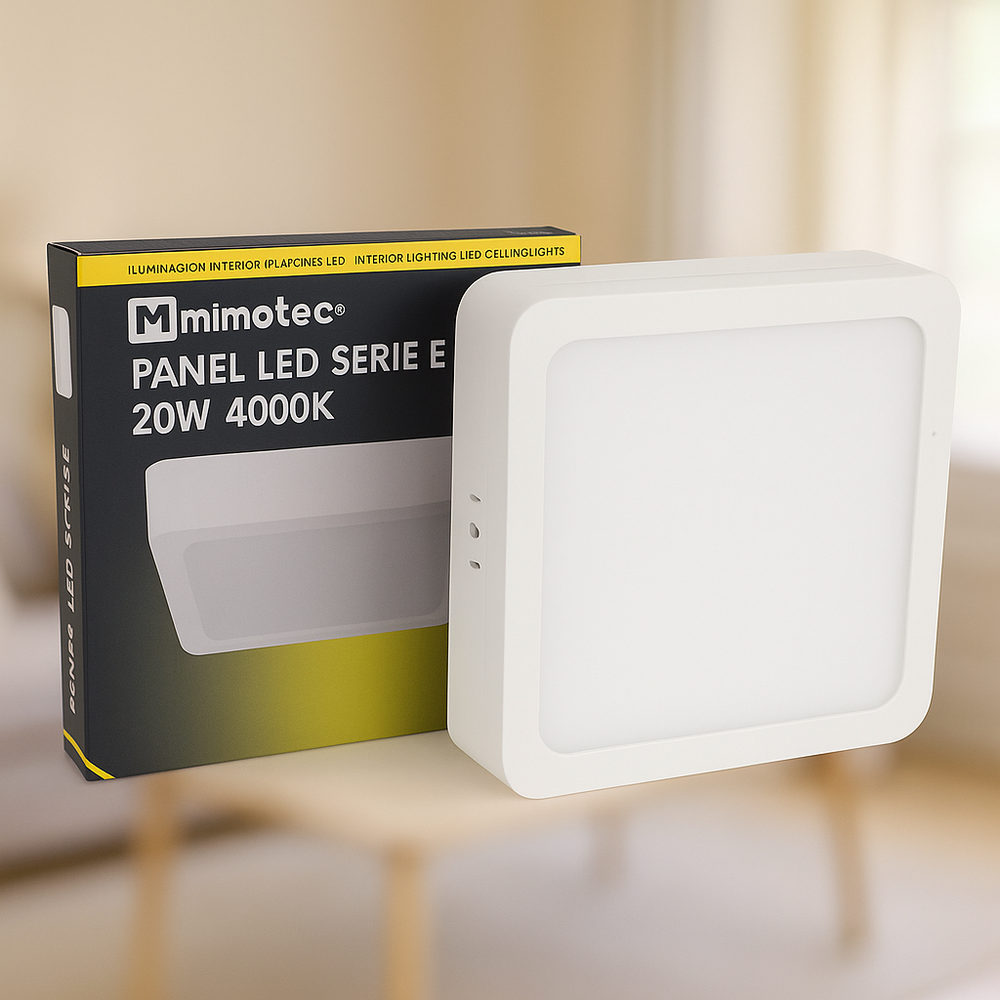 Panou LED Aplicat Pătrat Seria Eco 20W