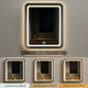 Oglindă LED pentru baie 15W Wood Square CCT