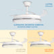 Ventilator De Tavan LED White Decor Ø106 cm - imagine 6