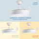 Ventilador de techo LED White Dary Ø106 cm - imagine 6