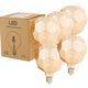 Bec LED cu Filament Spiral E27 G125 Ball 4W Chihlimbar