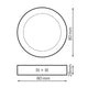 Panou de suprafață din seria Circular Slim de 5W