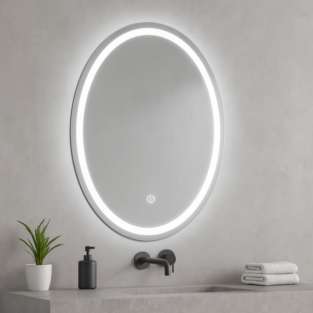 Oglinda de baie ovala LED 15W