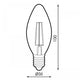 Bec LED Filament E14 C35 4W Chihlimbar