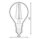Bec LED Filament E14 G45 4W Chihlimbar