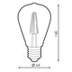 Bec LED Filament E27 ST64 6W Chihlimbar