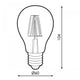 Bec LED Filament E27 A60 4W Chihlimbar