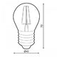 Bec LED Filament E27 G45 4W Chihlimbar