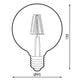 Bec LED Filament E27 G95 6W Chihlimbar