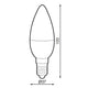 Bec LED C37 E14 6W
