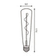 Bec LED Filament Spiral Sticla E27 62 mm 4W Chihlimbar