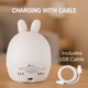 Lampă / Ceas Deșteptător LED Tactil Pentru Copii Rabbit - imagine 7