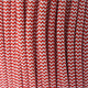Cablu textil roșu/alb - 25 de metri