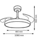 Ventilator de tavan LED Messe Nature - imagine 3