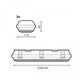 Ecran impermeabil pentru două tuburi LED Platno 1500 mm