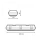 Ecran impermeabil pentru două tuburi LED Platno de 600 mm