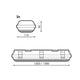 Ecran impermeabil pentru două tuburi LED Platno 1200 mm