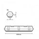 Ecran impermeabil pentru un tub LED Platno de 1500 mm