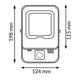 Proiector LED Napoli Plus 20W cu senzor de mișcare - imagine 3