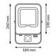 Proiector LED Napoli Plus White 50W cu senzor de mișcare - imagine 3