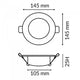Downlight LED Pro Lass 12W CCT - imagine 3