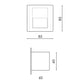 Baliză LED încasabilă Nomis Square 1,2 W
