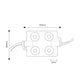 Set 20 module de 4 LED-uri SMD Samsung 12V DC 2W