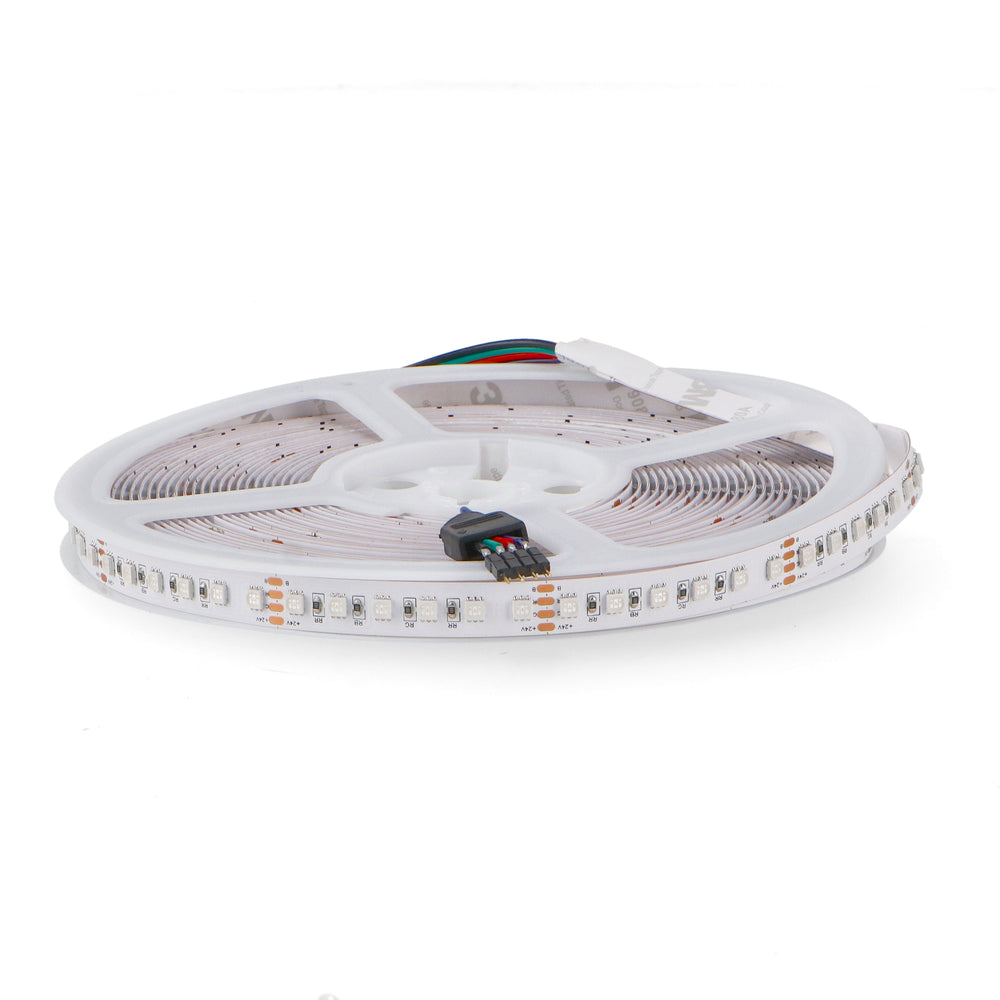 Bandă LED 24V IP20 120 LED/m - 10 metri RGB DC SMD3535 Serie Classic
