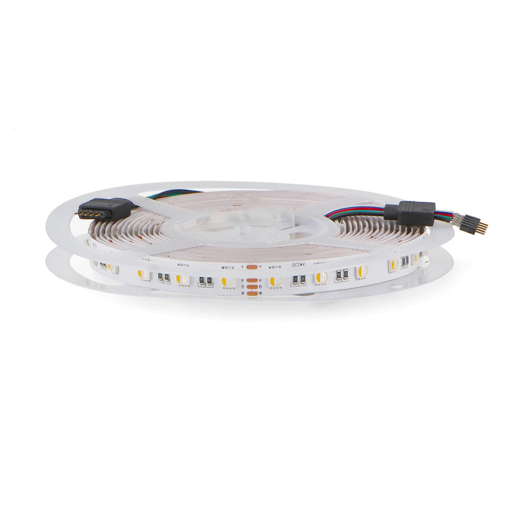 Bandă LED 24V RGB+w (3000K) 60 LED/m Ip20 - 5 metri DC Smd5050 Videny