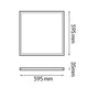 Panou LED cu Ramă Luminoasă 60x60 cm 42W No Flicker CCT