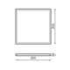 Panou LED Seria Trielle 60X60 cm 48W Fliker Free UGR 17