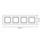 Cadru din lemn natural pentru 4 module - FM - imagine 3