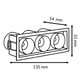 Spot LED Mini White Fix Square 15W CCT - imagine 3
