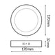 Panou aplicat circular, seria Pro, 12W, CCT