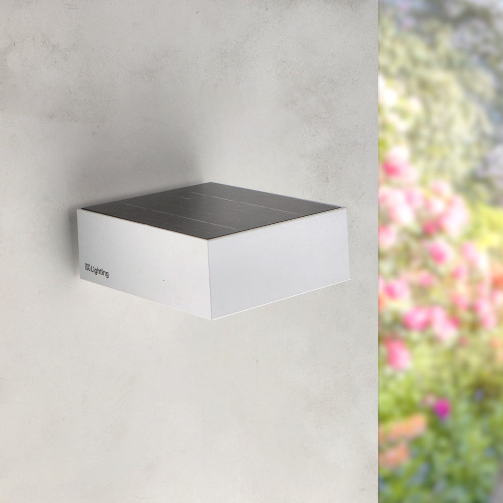 Lampa solara alba de perete 4000k
