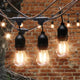Ghirlanda cu LED-uri solare 3W cu 10 becuri E27 de exterior IP65 - 3000K
