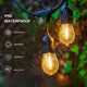 Ghirlanda cu LED-uri solare 3W cu 10 becuri E27 de exterior IP65 - 3000K