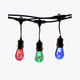 Ghirlanda Solară LED 3W cu 10 Becuri E27 Exterior IP65 - RGB