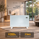 Radiator Convector Electric White Glass 2000W - imagine 5