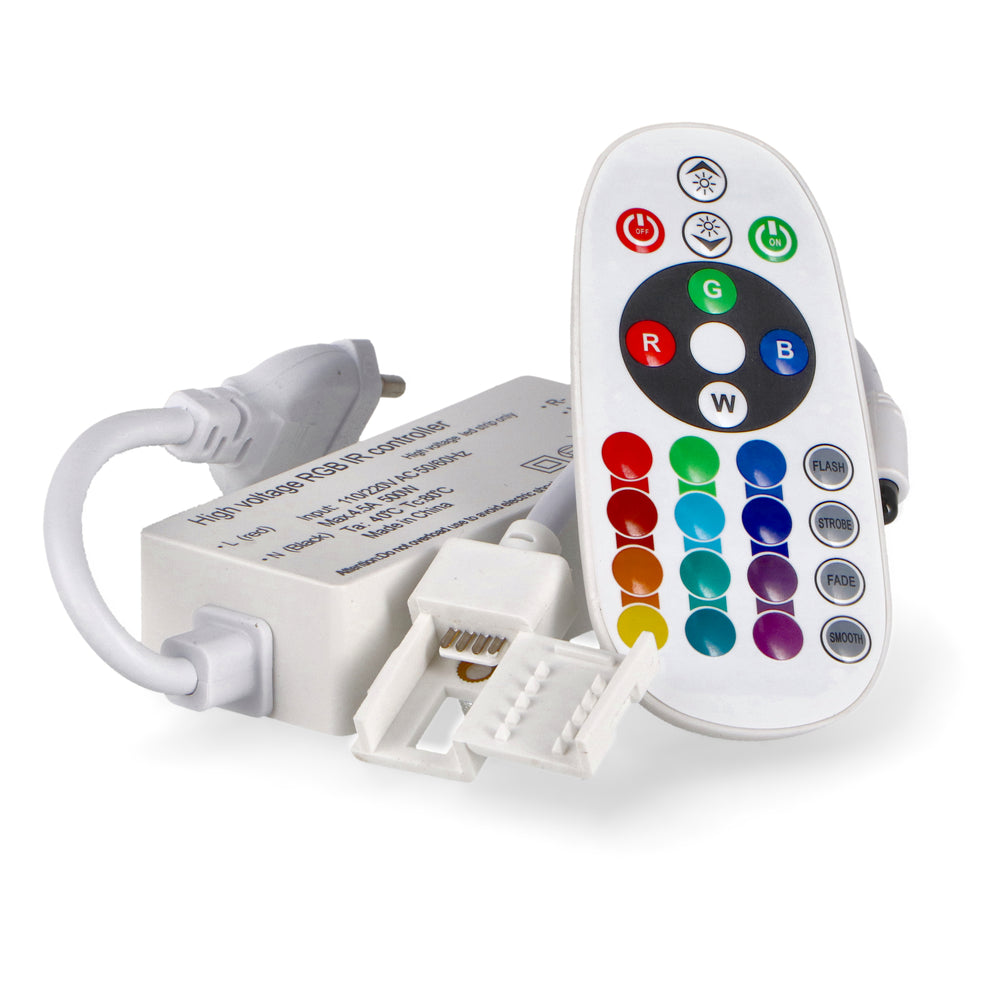 Controler pentru benzi LED RGB rapide de 220 V cu telecomandă