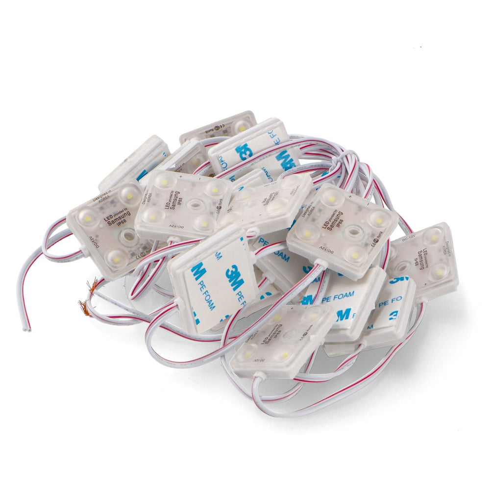 Șir de 20 de module din 4 LED-uri SMD Samsung 12V DC 2W